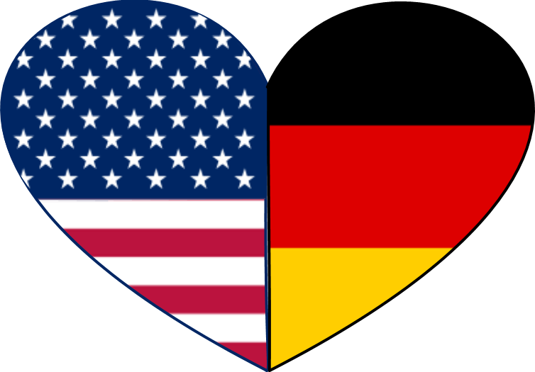 Amerikanisches Flagge-Herz-PNG-Bild