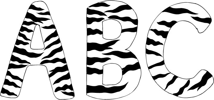 Fondo de imagen PNG de letras de impresión animal