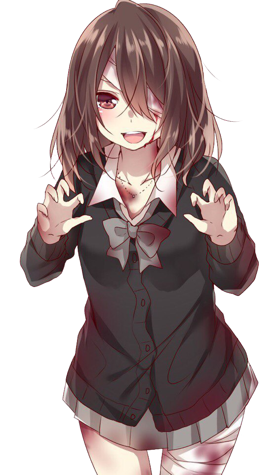 Anime Brown Hair Girl PNG Image Transparent Background