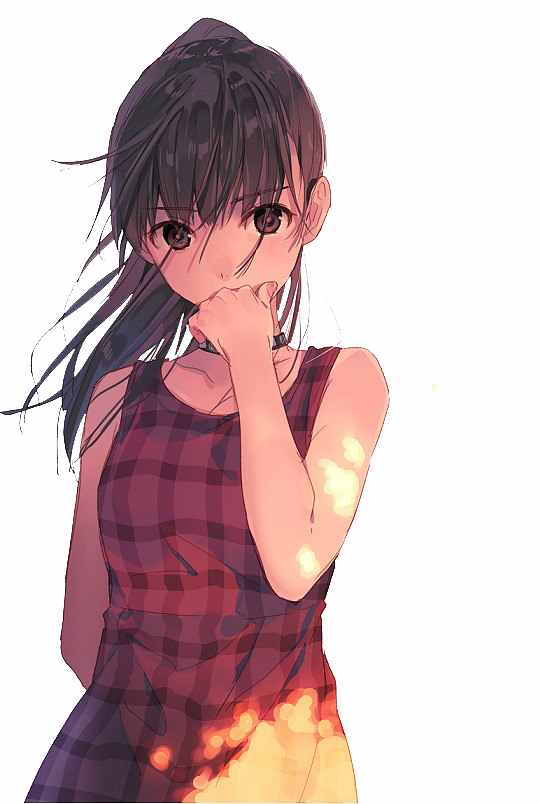 Anime Brown Hair Girl Transparent Image