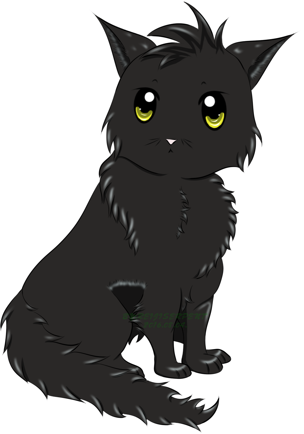 Anime Cat PNG Image Background