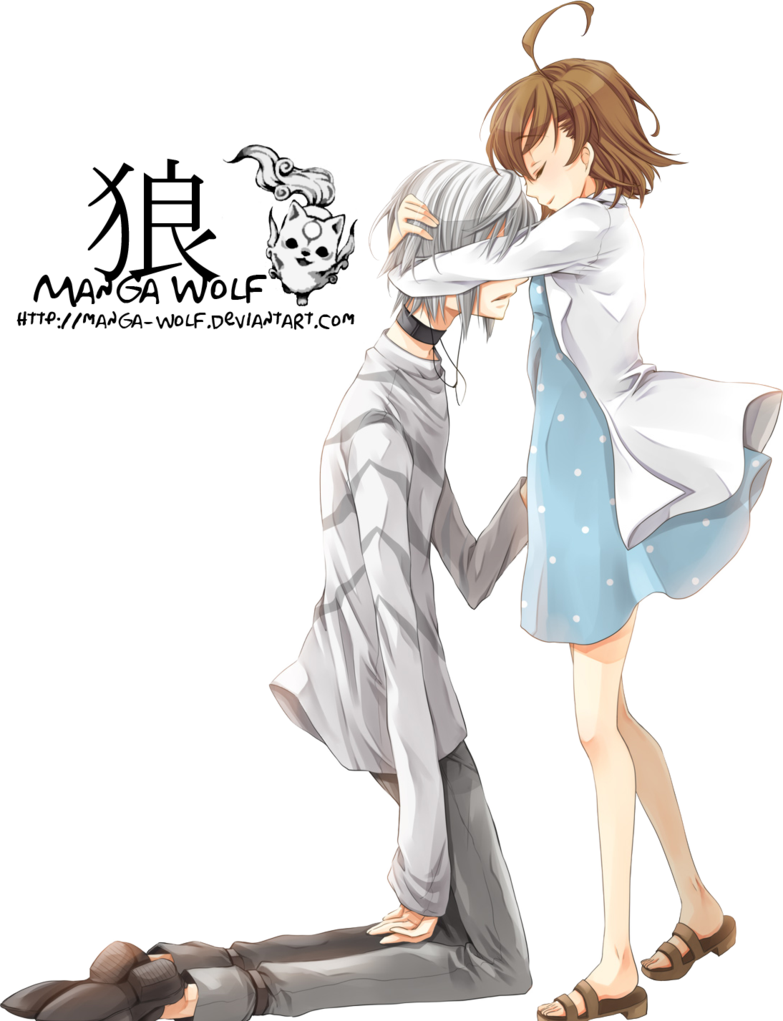 Anime Girl Boy knuffelen Gratis PNG-beeld