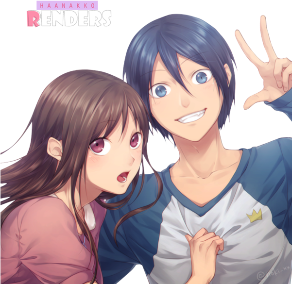Anime Girl Boy Hugging PNG Image Transparent Background