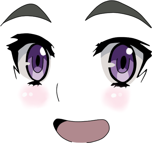 Anime Girl Face Meme Download PNG-Afbeelding