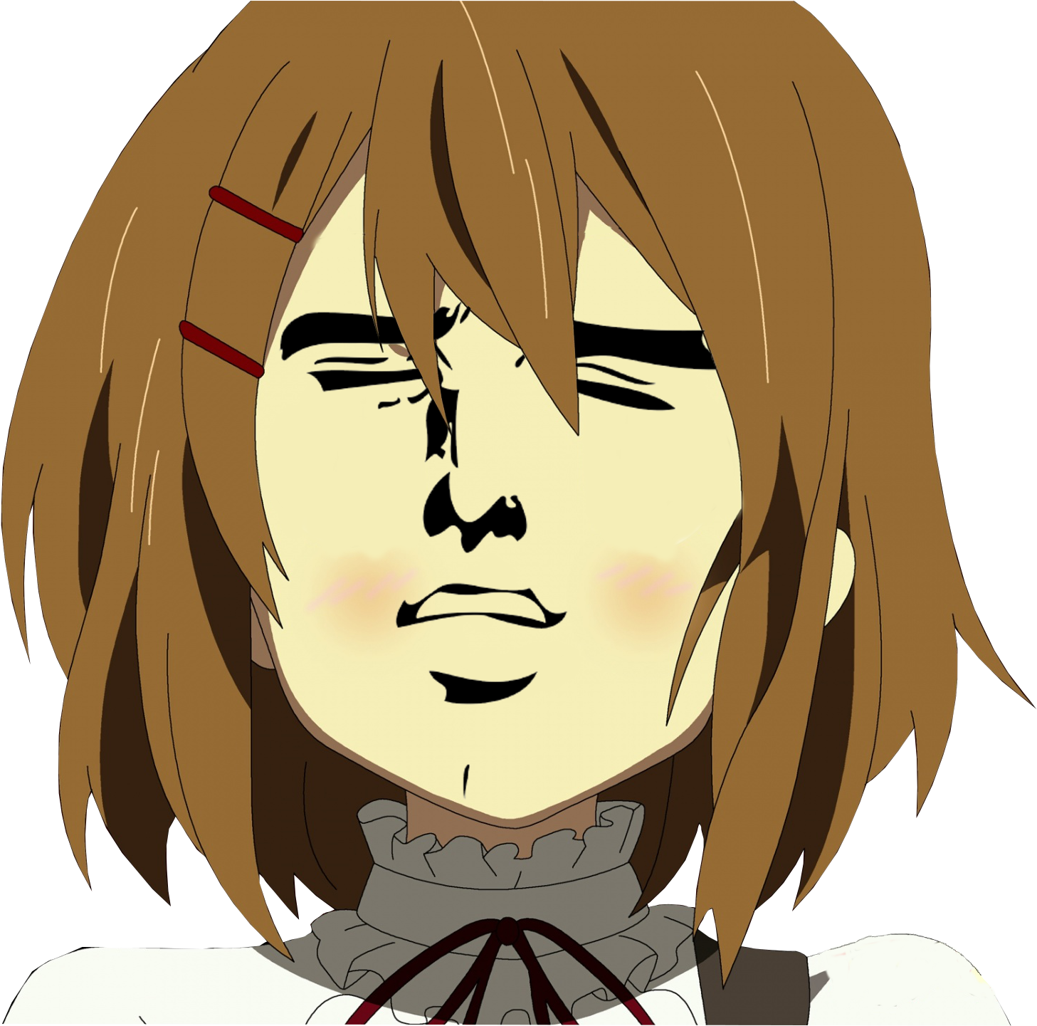Anime Girl Face Meme PNG Image.