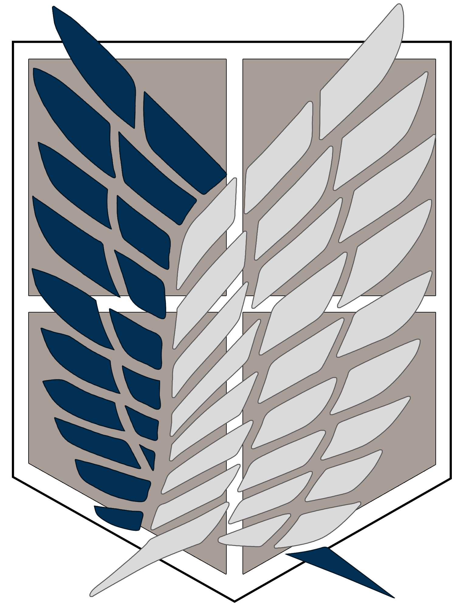 Aanval op Titan Survey Corps-logo Download PNG-Afbeelding