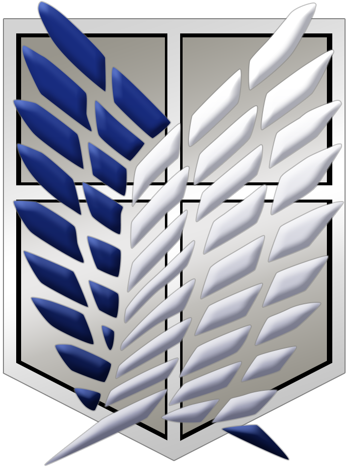 Ataque no logotipo do Corps da pesquisa de Titan transparente