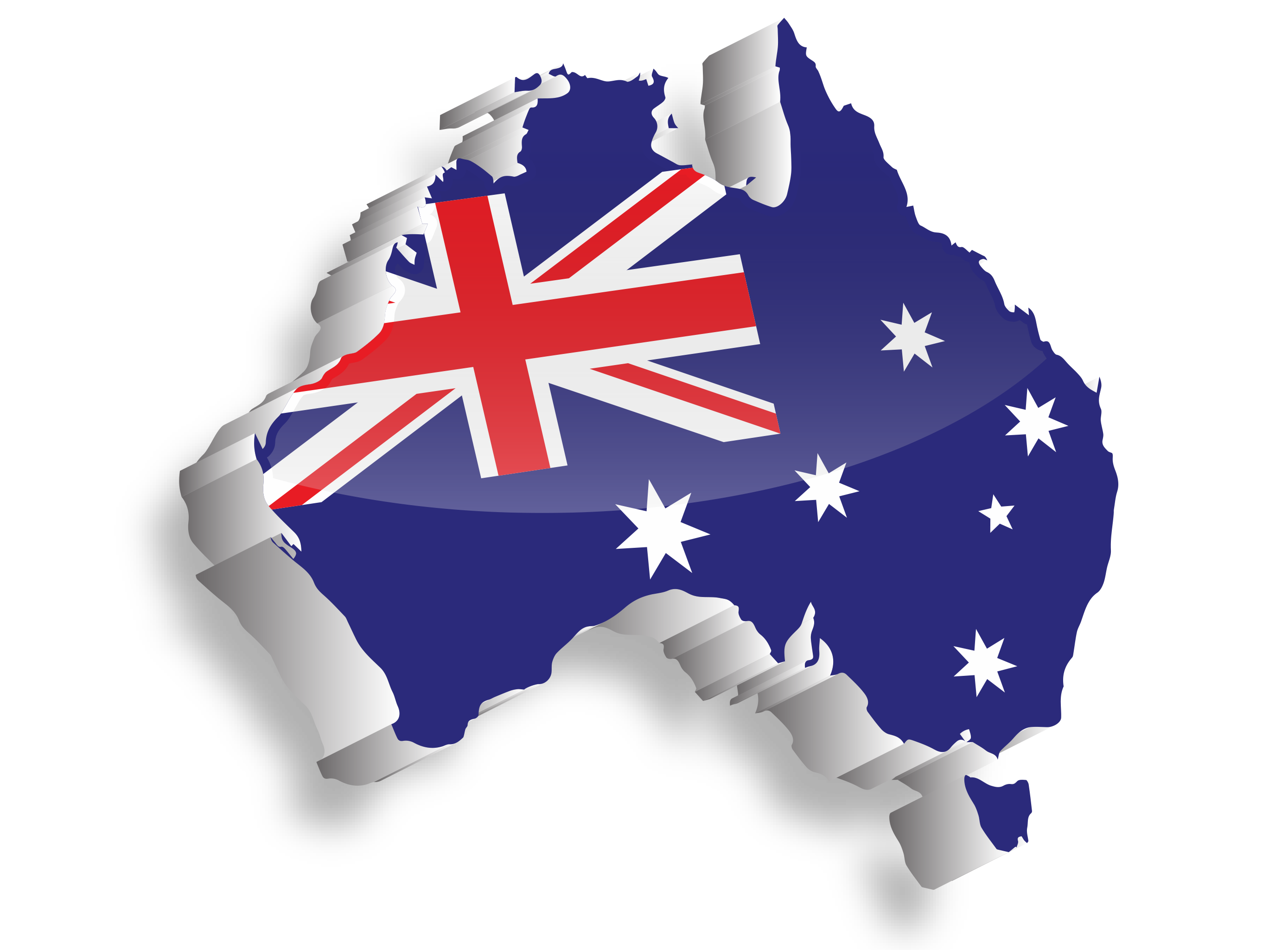 Bendera Peta Australia Gambar PNG
