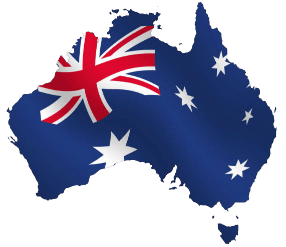 Australia Peta Flag PNG Gambar Transparan
