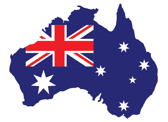 Immagine Trasparente della bandiera della mappa Australia