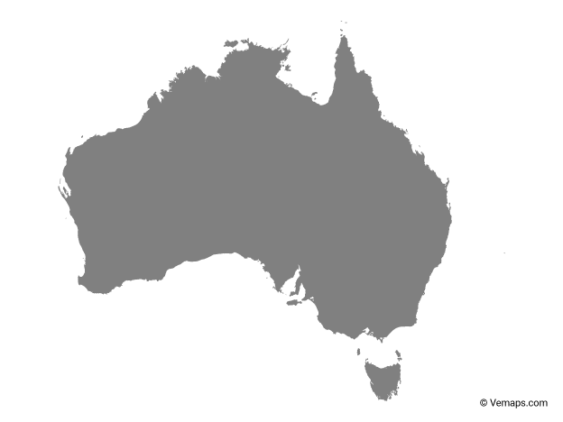 Australië Kaart Gratis PNG-Afbeelding