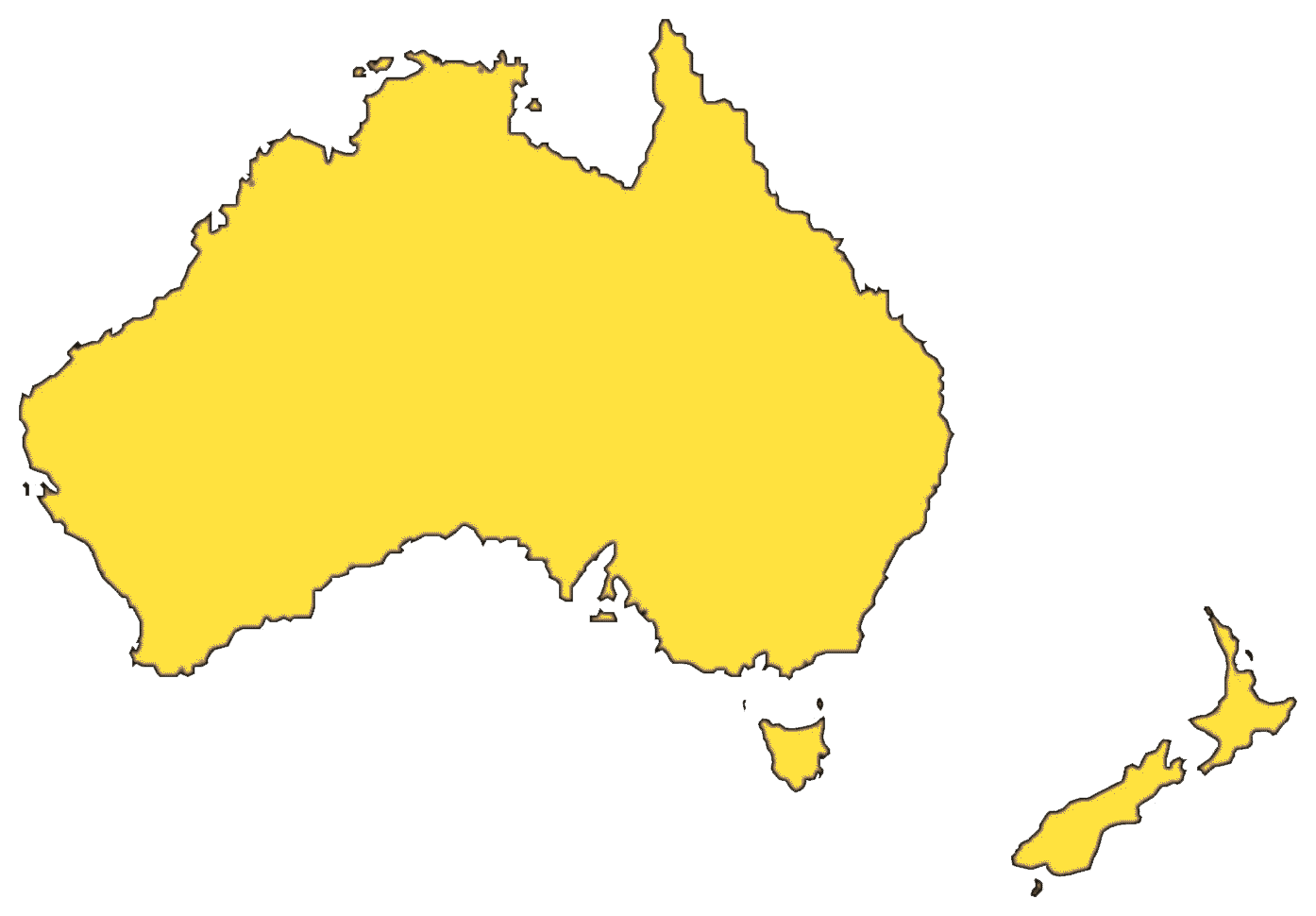 Australië kaart PNG Foto