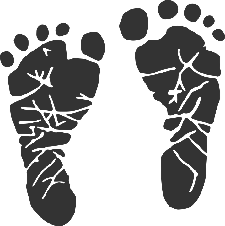 Baby voetafdruk PNG achtergrondafbeelding
