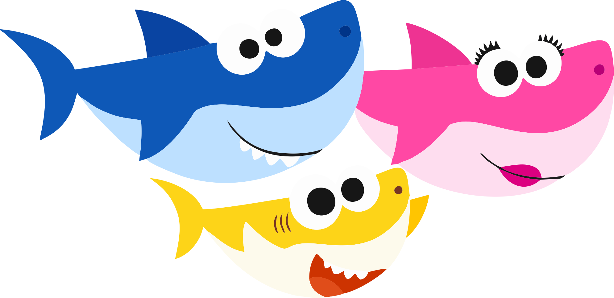 8 Baby Shark Family Svg Clipart Baby Shark Svg Png Ai Files Images
