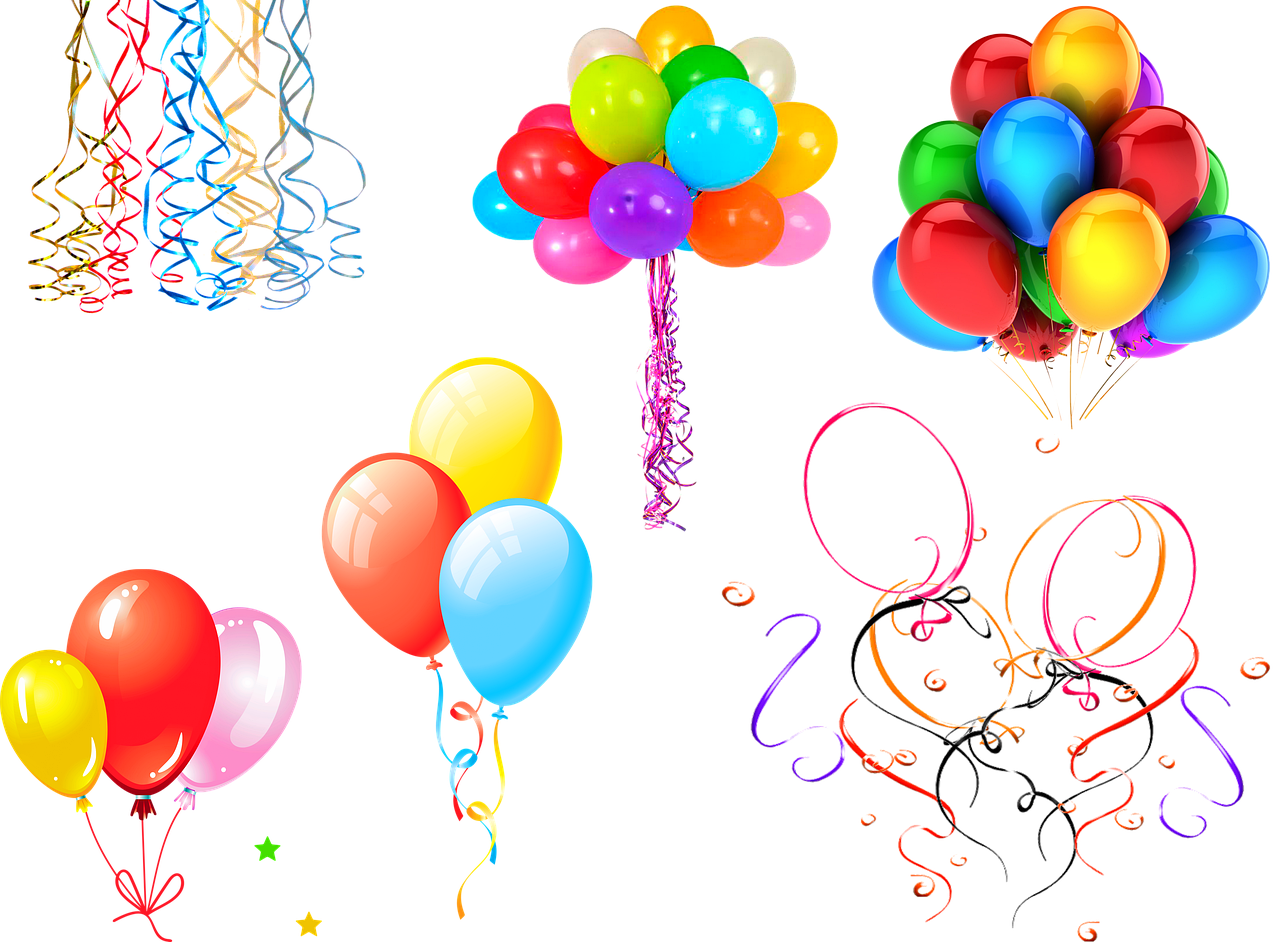 Balloons Confetti Download Transparent PNG Image
