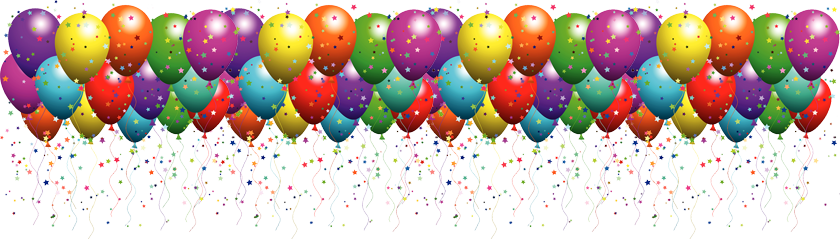 Balloons Confetti Free PNG Image
