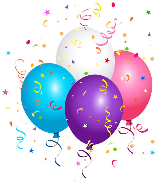 Balloons Confetti PNG Image