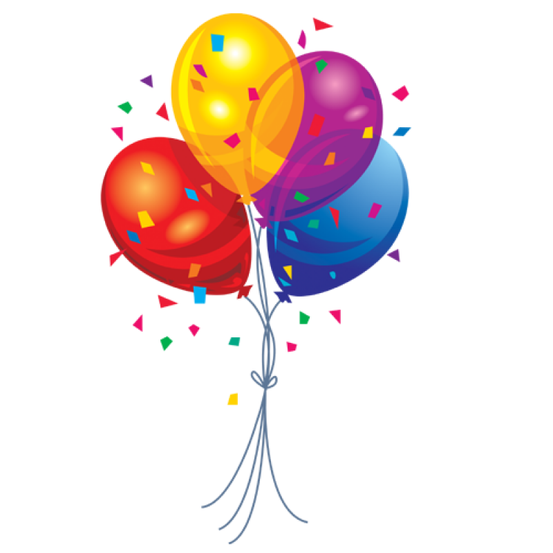 Balloons Confetti PNG Pic
