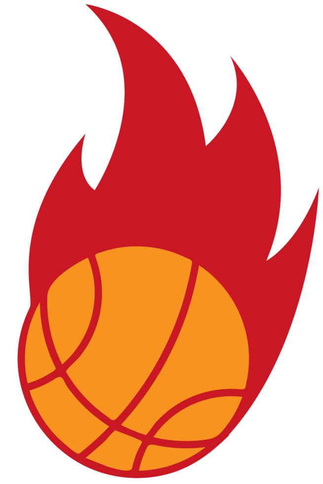Basketball On Fire Transparent Background PNG