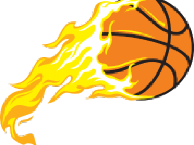 Basketball sur limage Transparente de feu