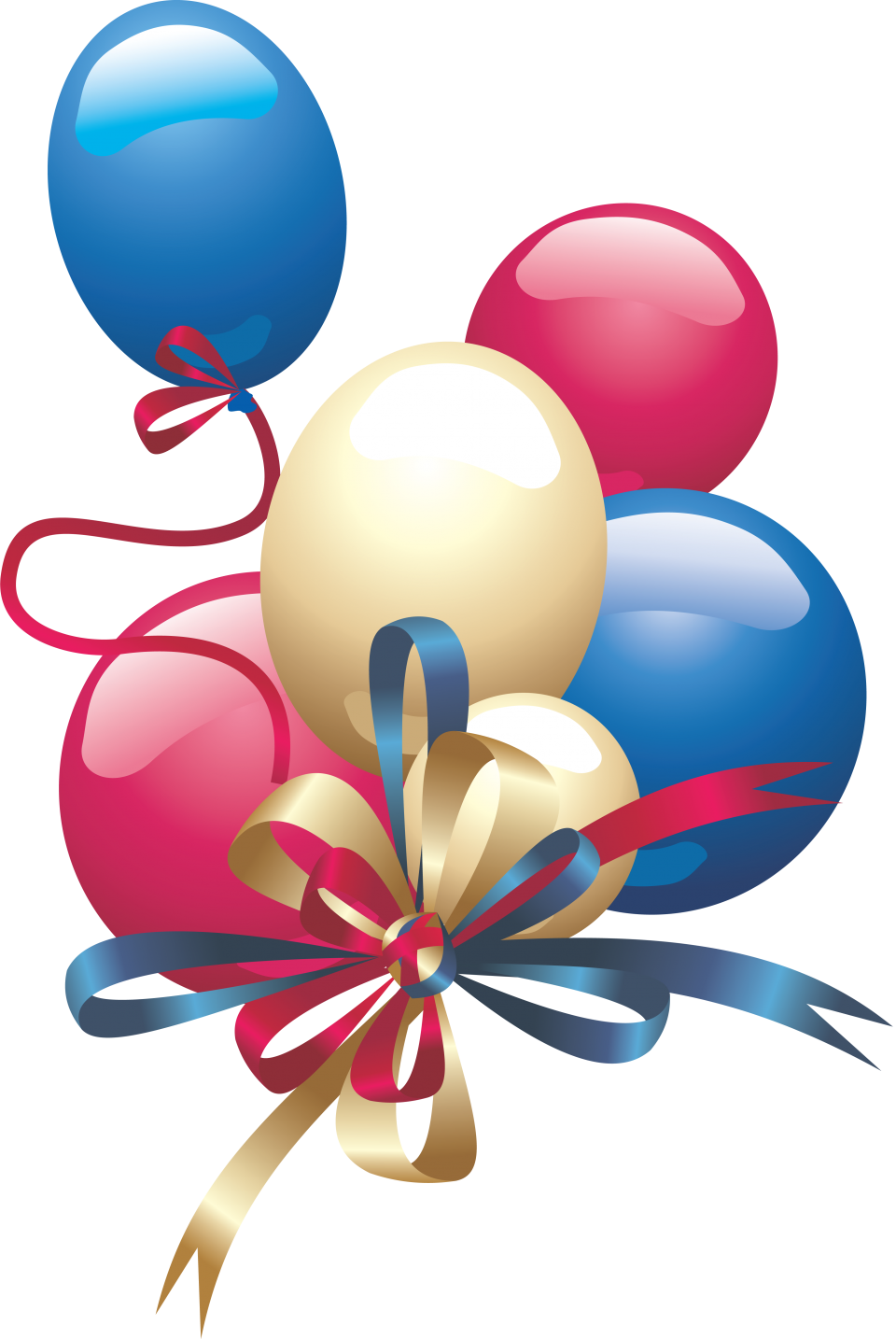 Birthday Balloons PNG Background Image