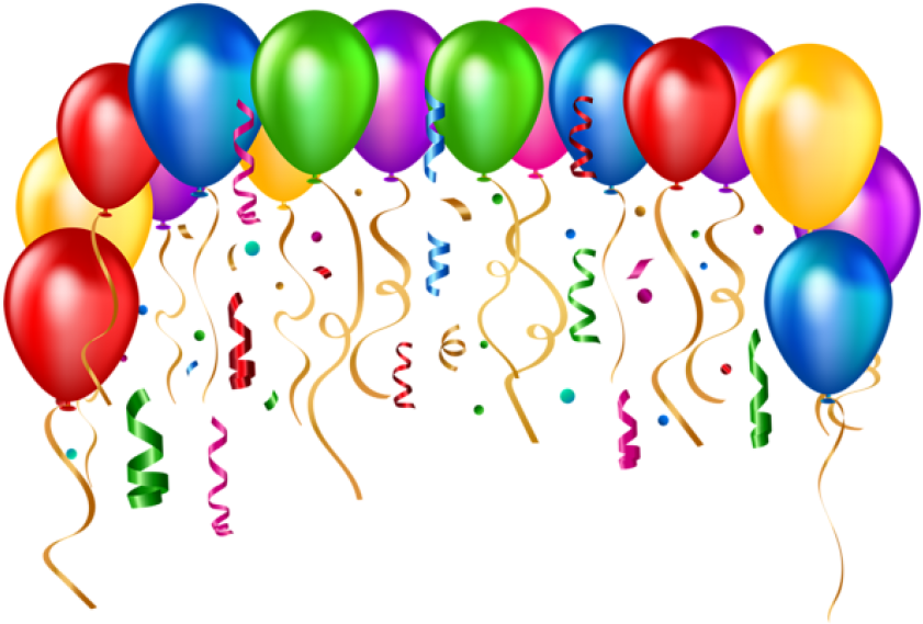 Descarga gratuita de globos de cumpleaños PNG.
