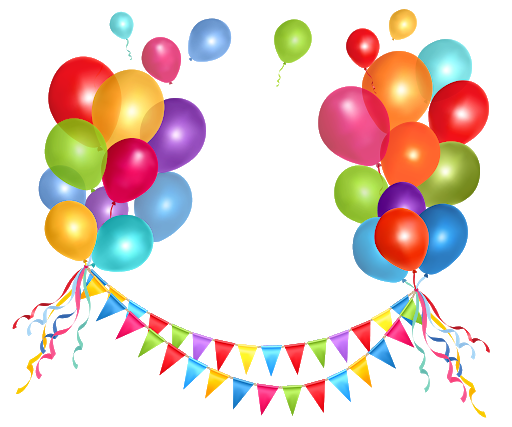 Birthday Balloons PNG Image Transparent Background