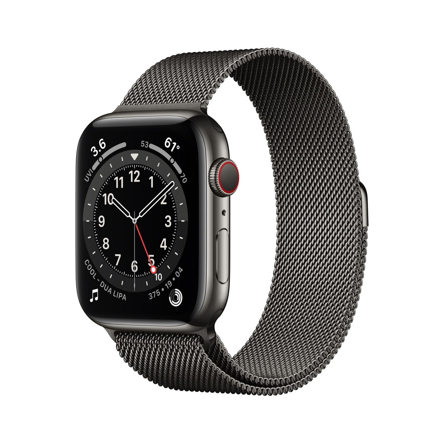 Black Apple Watch Series 5 PNG Transparant Beeld