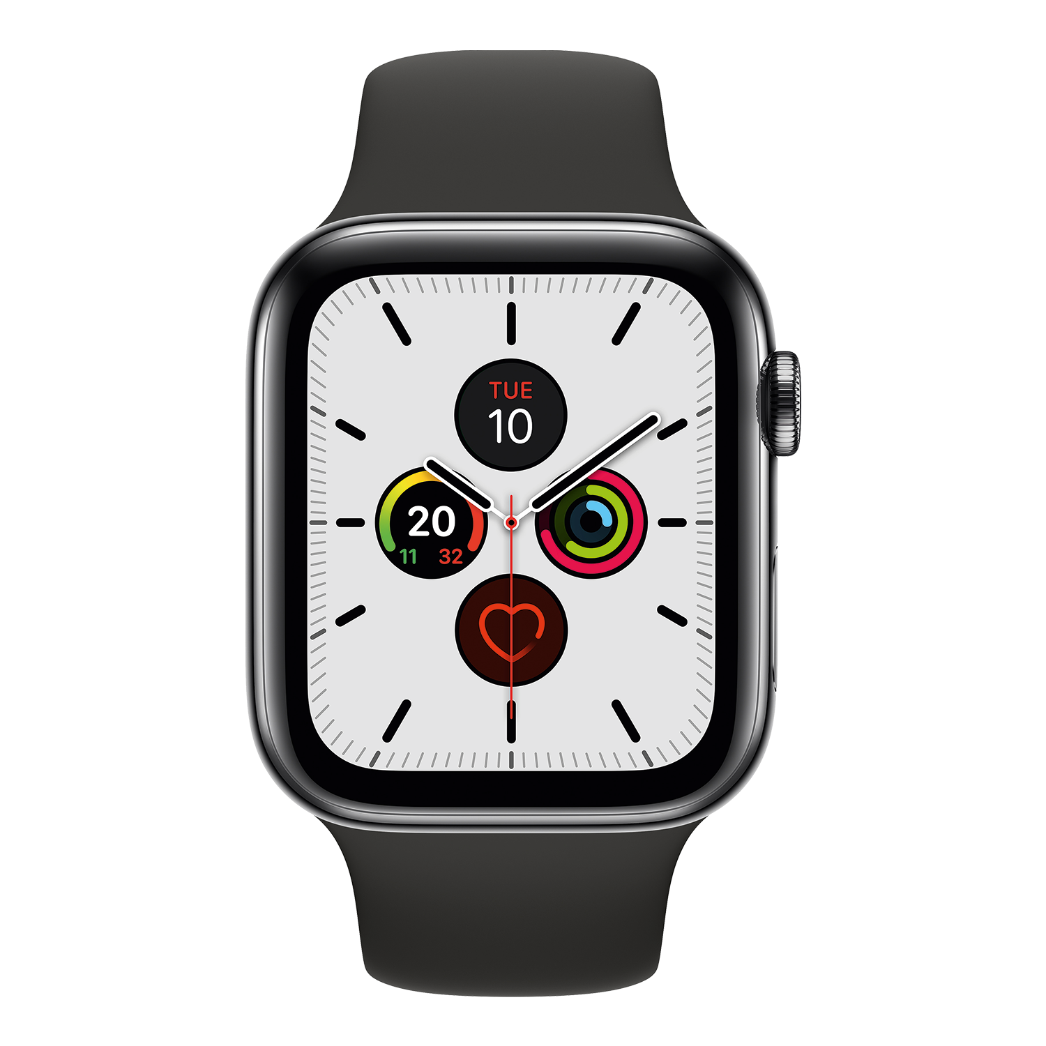 Zwarte Apple Watch-serie 6 Transparent Beeld