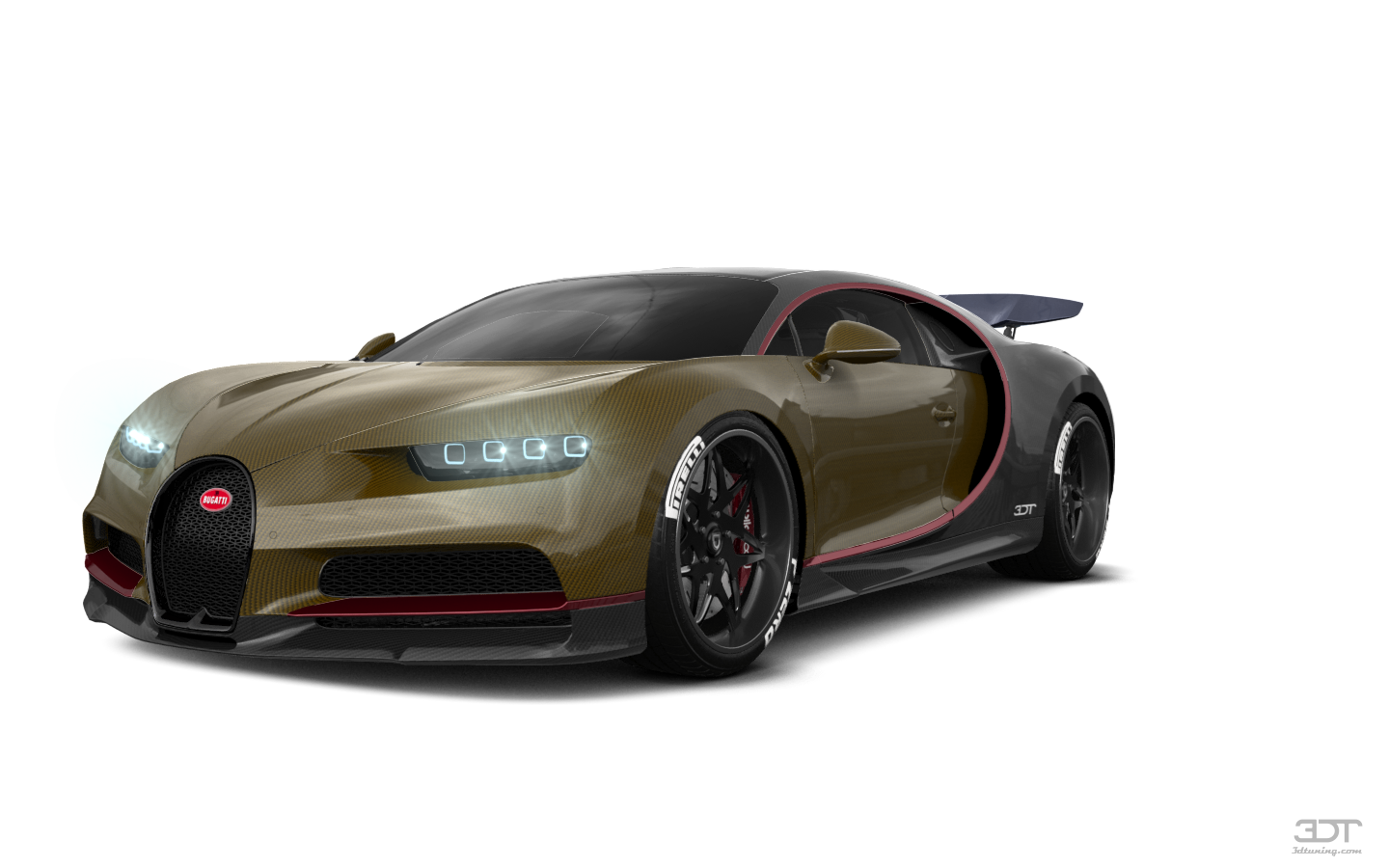 Black Bugatti Chiron PNG-Afbeelding
