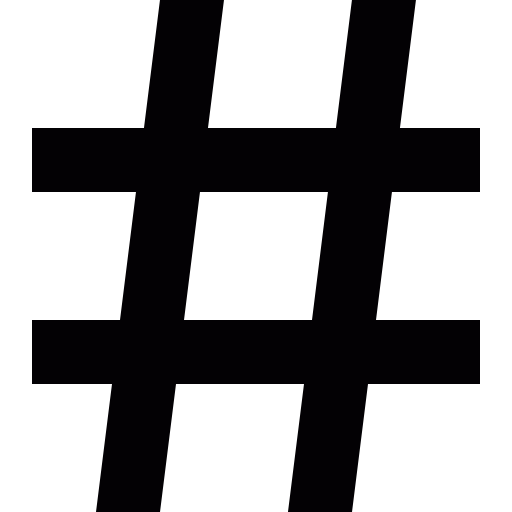 Black Hashtag PNG Image Background