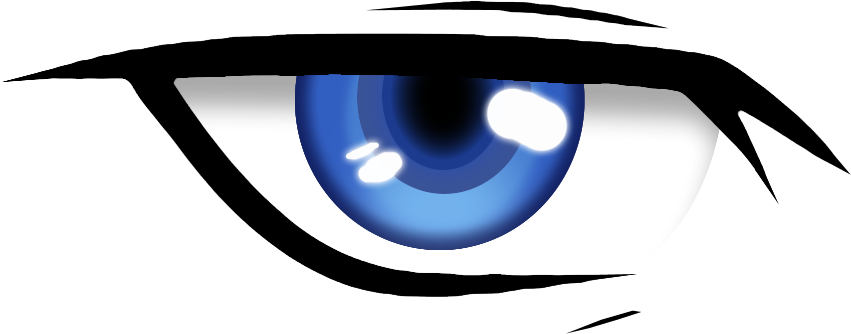 Blauwe anime ogen PNG Beeld achtergrond