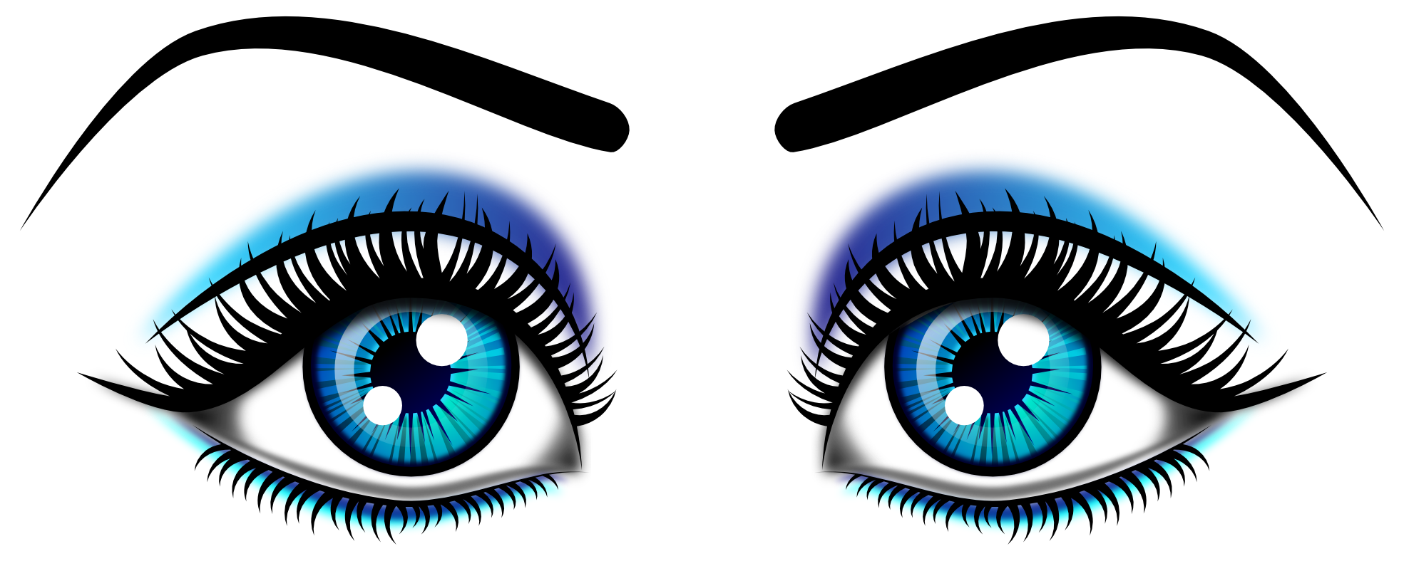 Blauwe anime ogen PNG Beeld