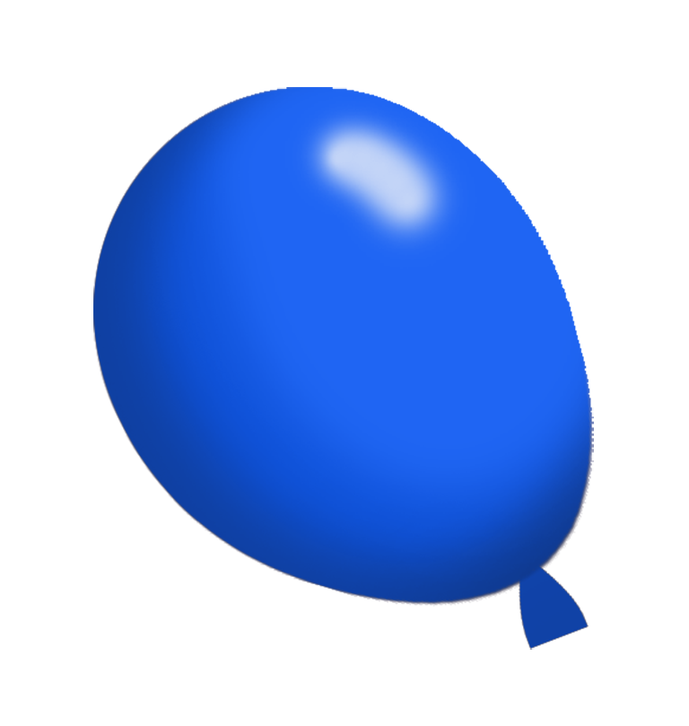 Balon Biru Unduh Gambar PNG Transparan