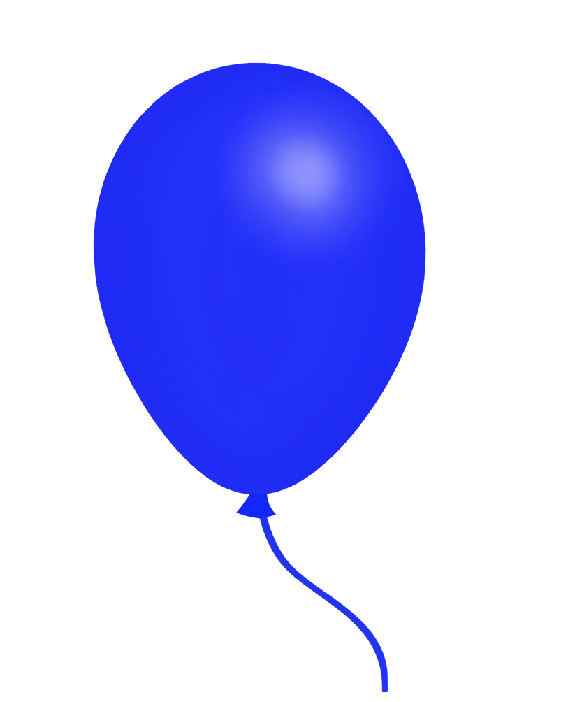 Balon biru PNG Gambar latar belakang Transparan