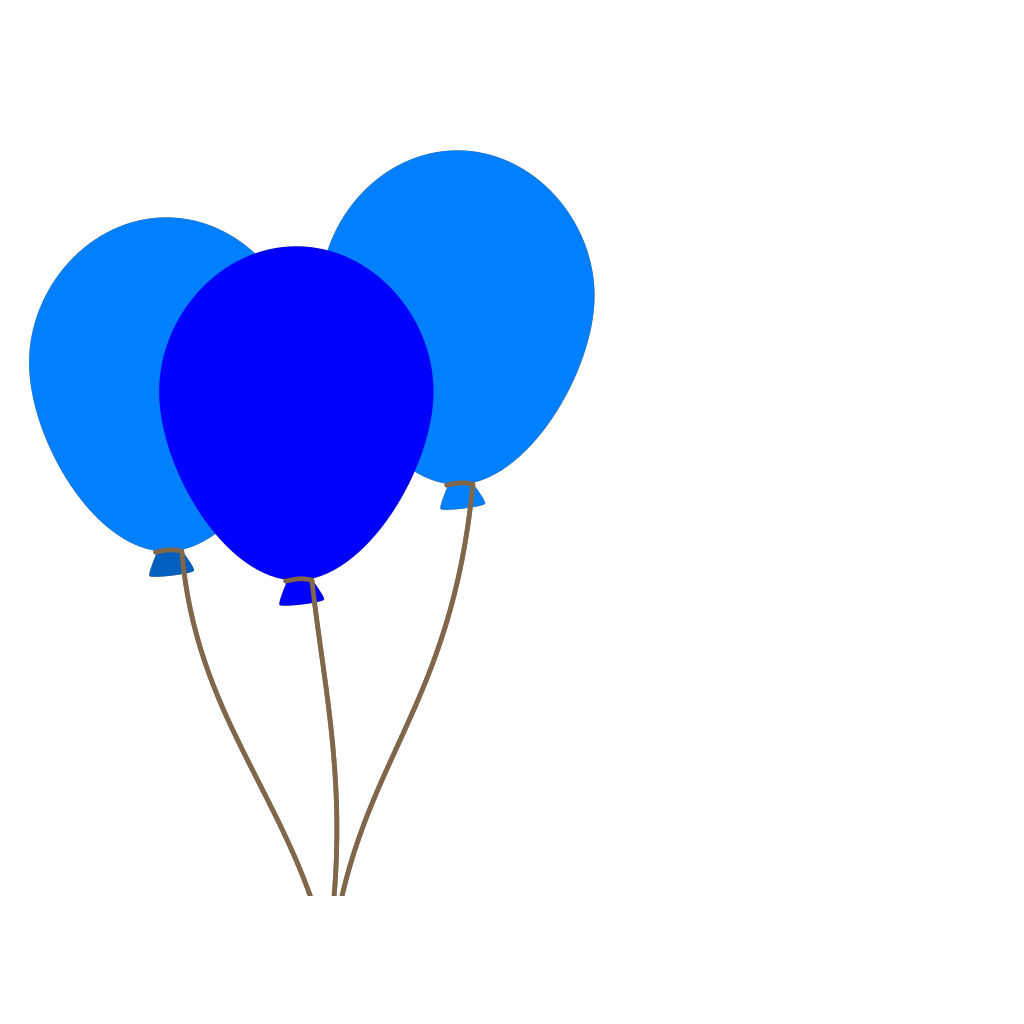 Balon Biru PNG Gambar