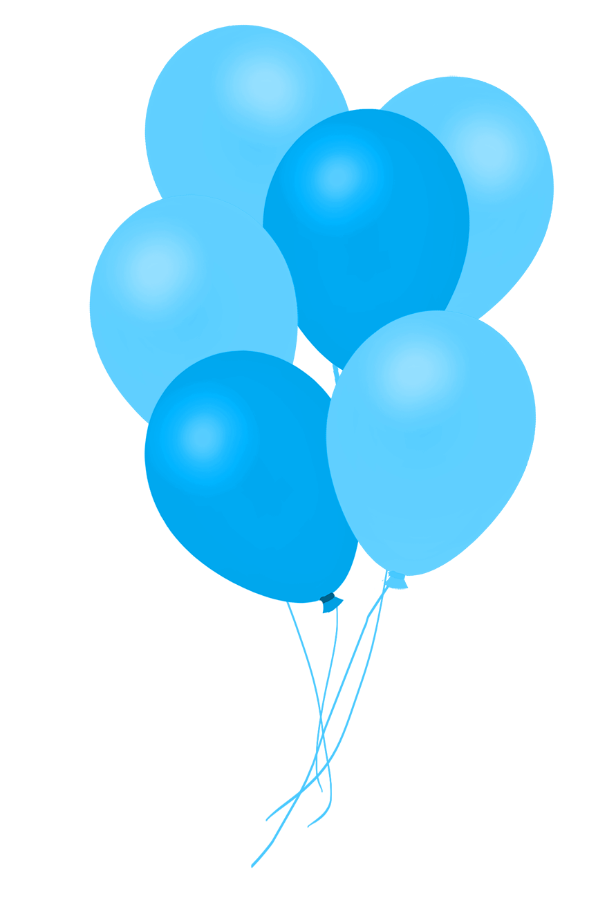 البالونات الزرقاء PNG الصورة
