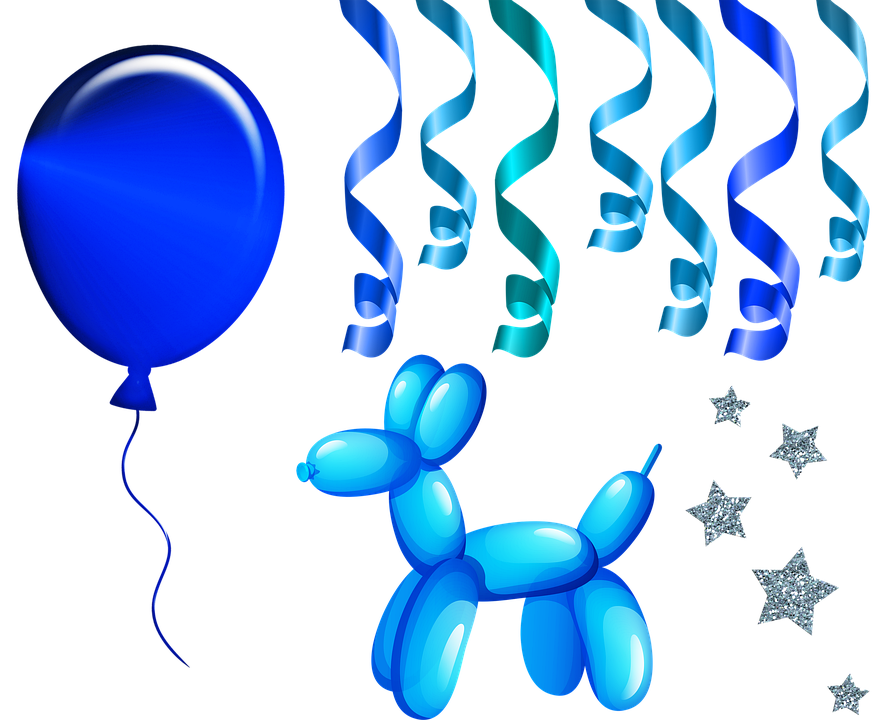 Blauer Ballons Transparenter Hintergrund PNG