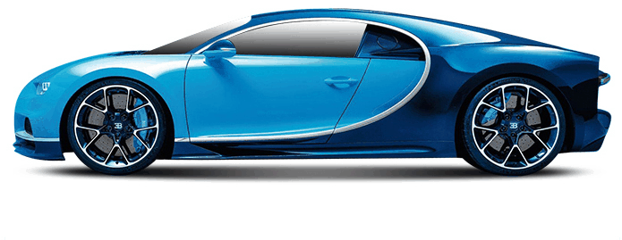 Blue Bugatti Chiron PNG Image Background
