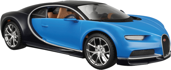 Blue Bugatti Chiron PNG Transparent Image