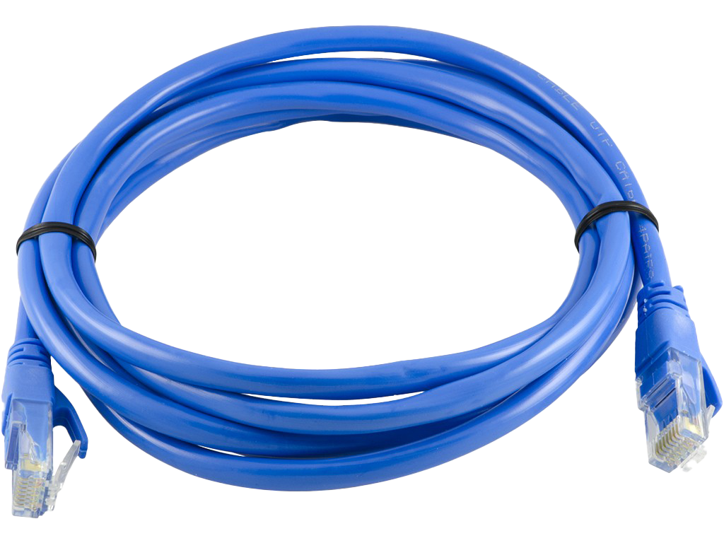 Pic de câble Ethernet bleu