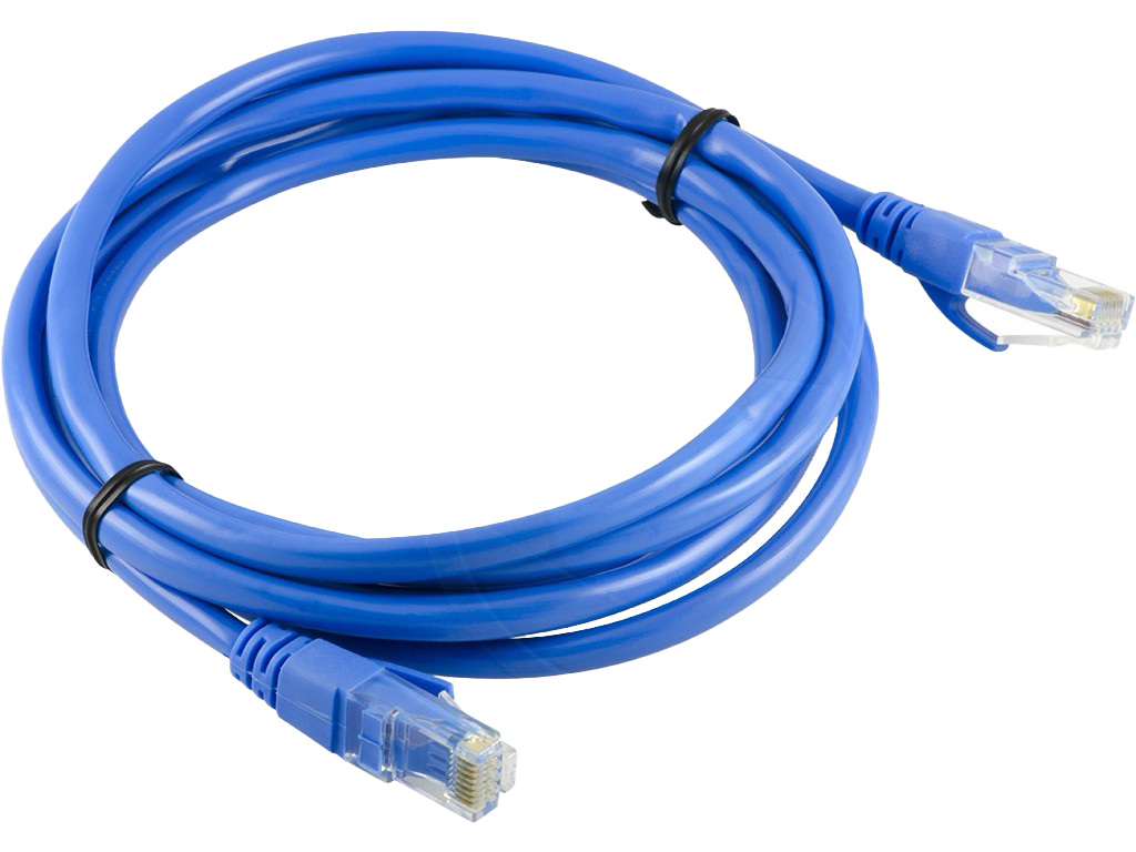 Immagine del PNG del cavo Ethernet blu