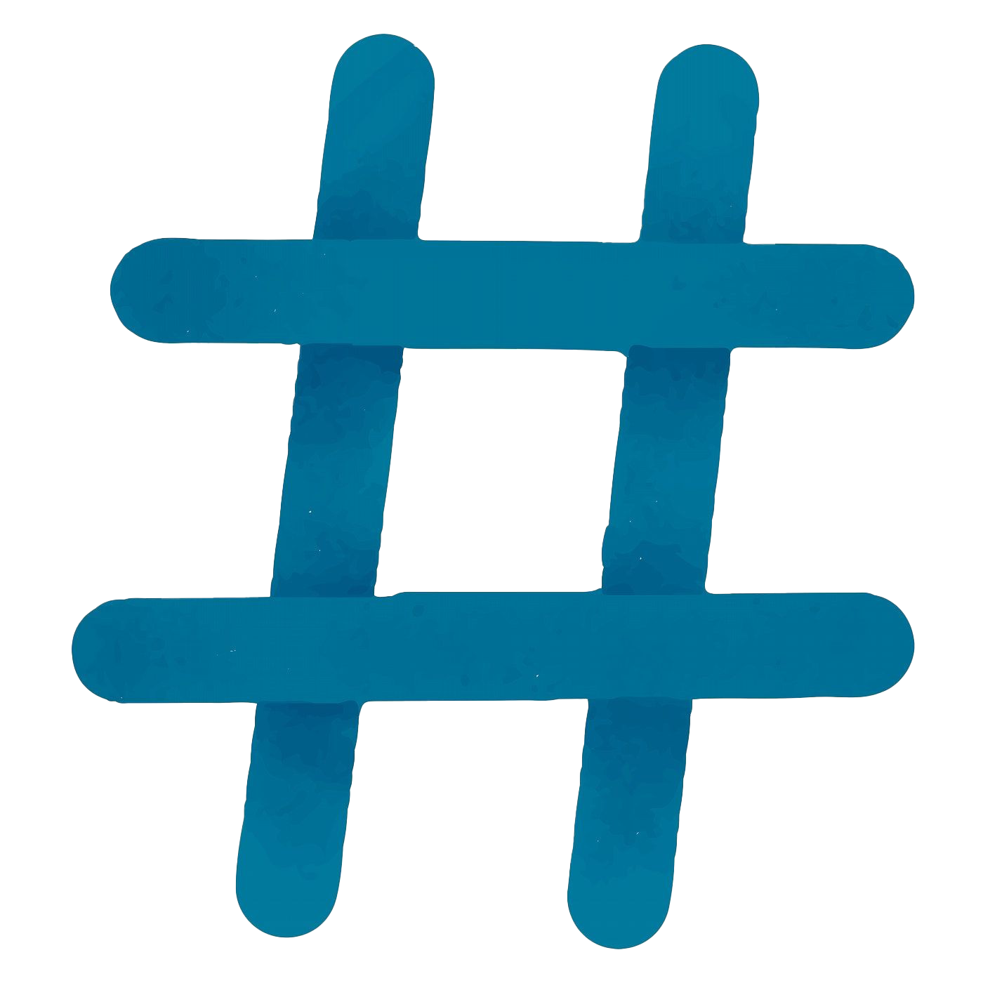 Blue Hashtag PNG Image