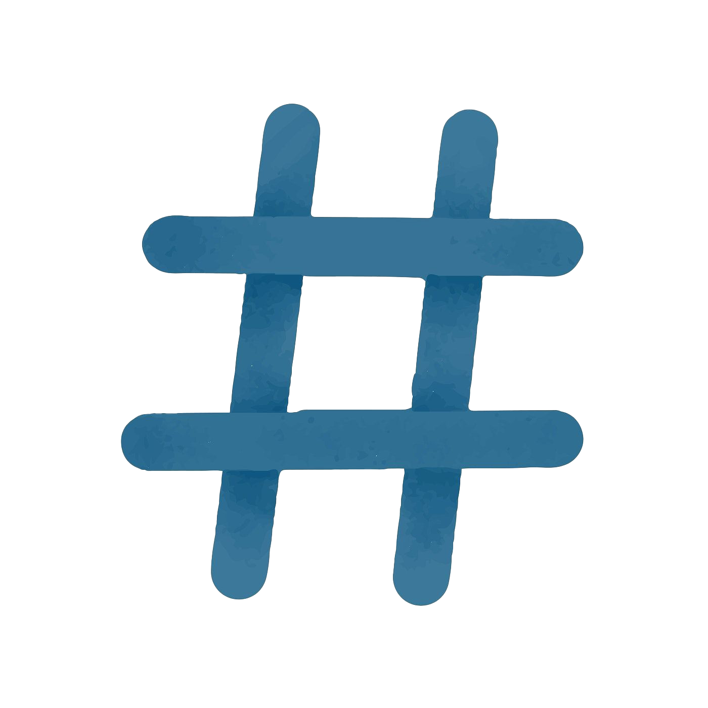 Blue Hashtag Transparent Image
