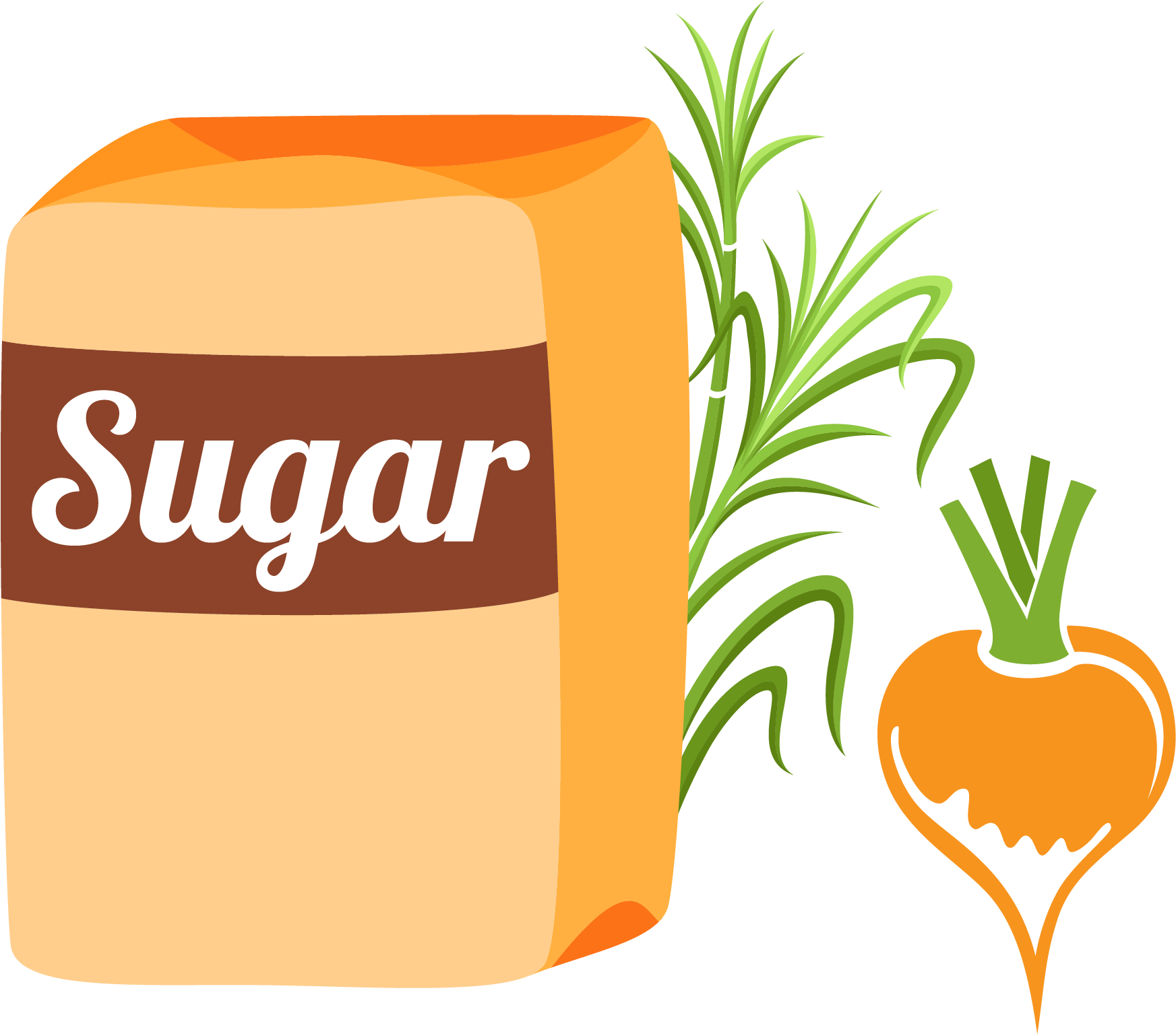 Brauner Zucker-Logo-PNG-Bildhintergrund