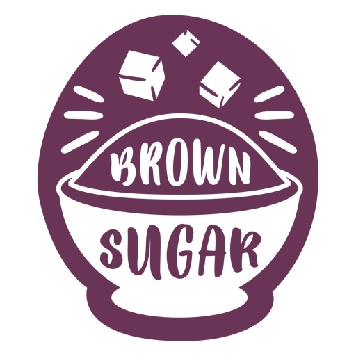 Logotipo de azúcar marrón PNG photo