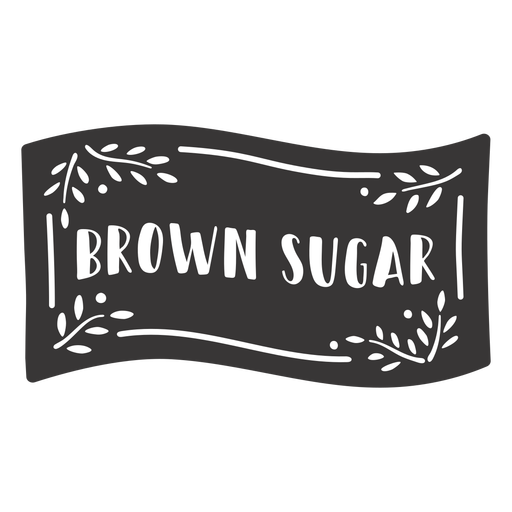 Braunes Zucker-Logo transparentes Bild