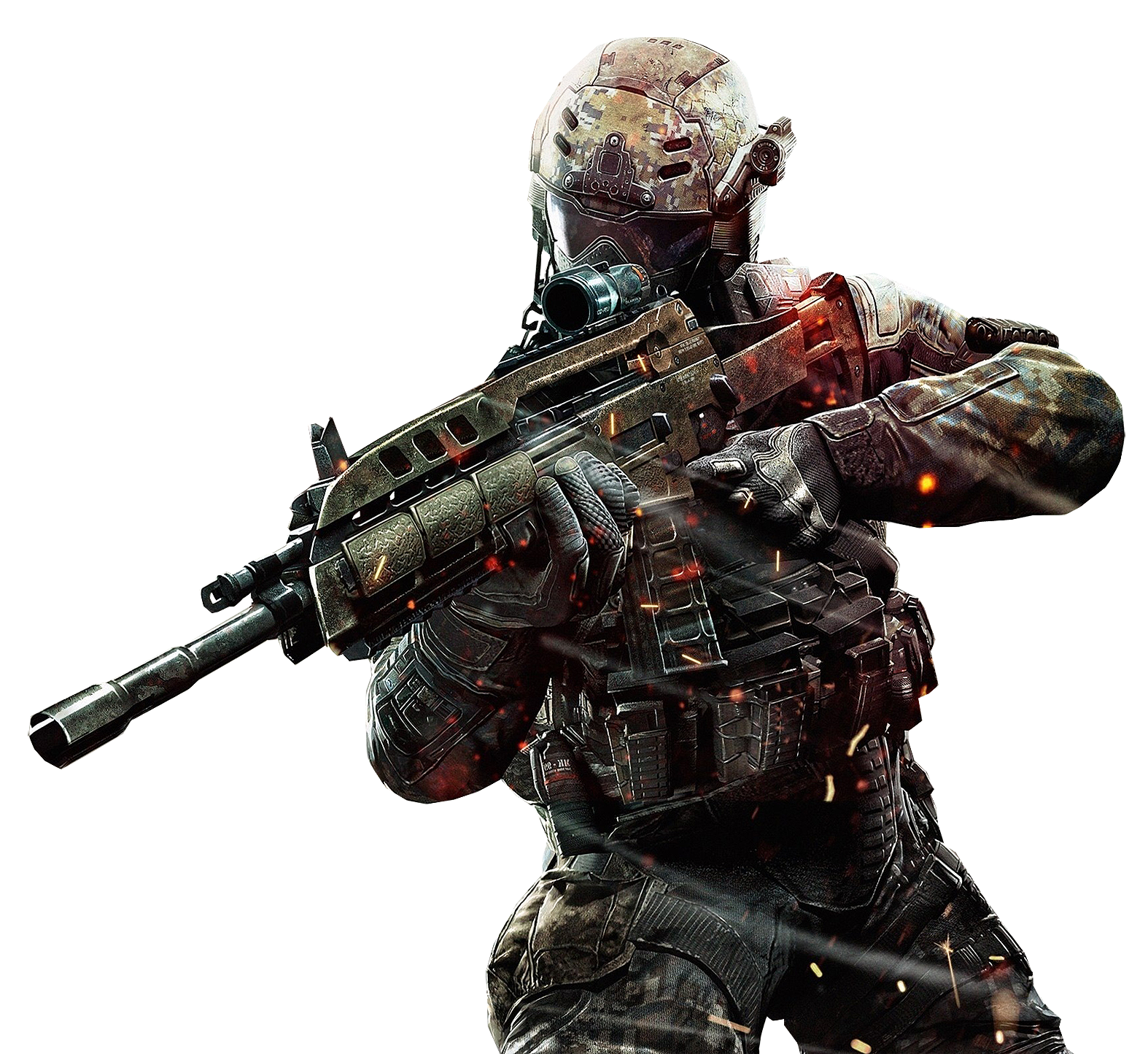 Call of Duty Gun PNG Background Image