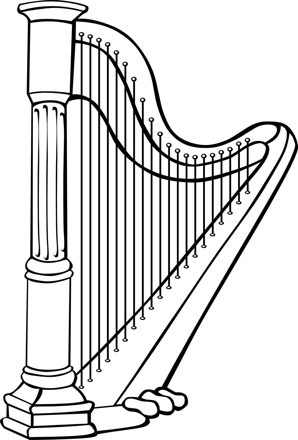 Celtic Irish Harp PNG Kostenloser Download