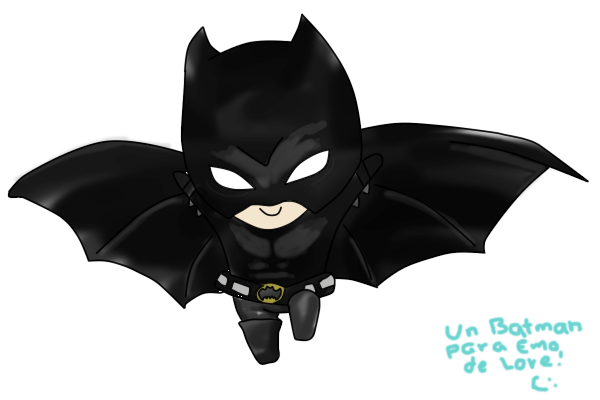 Chibi Batman Transparan Background PNG